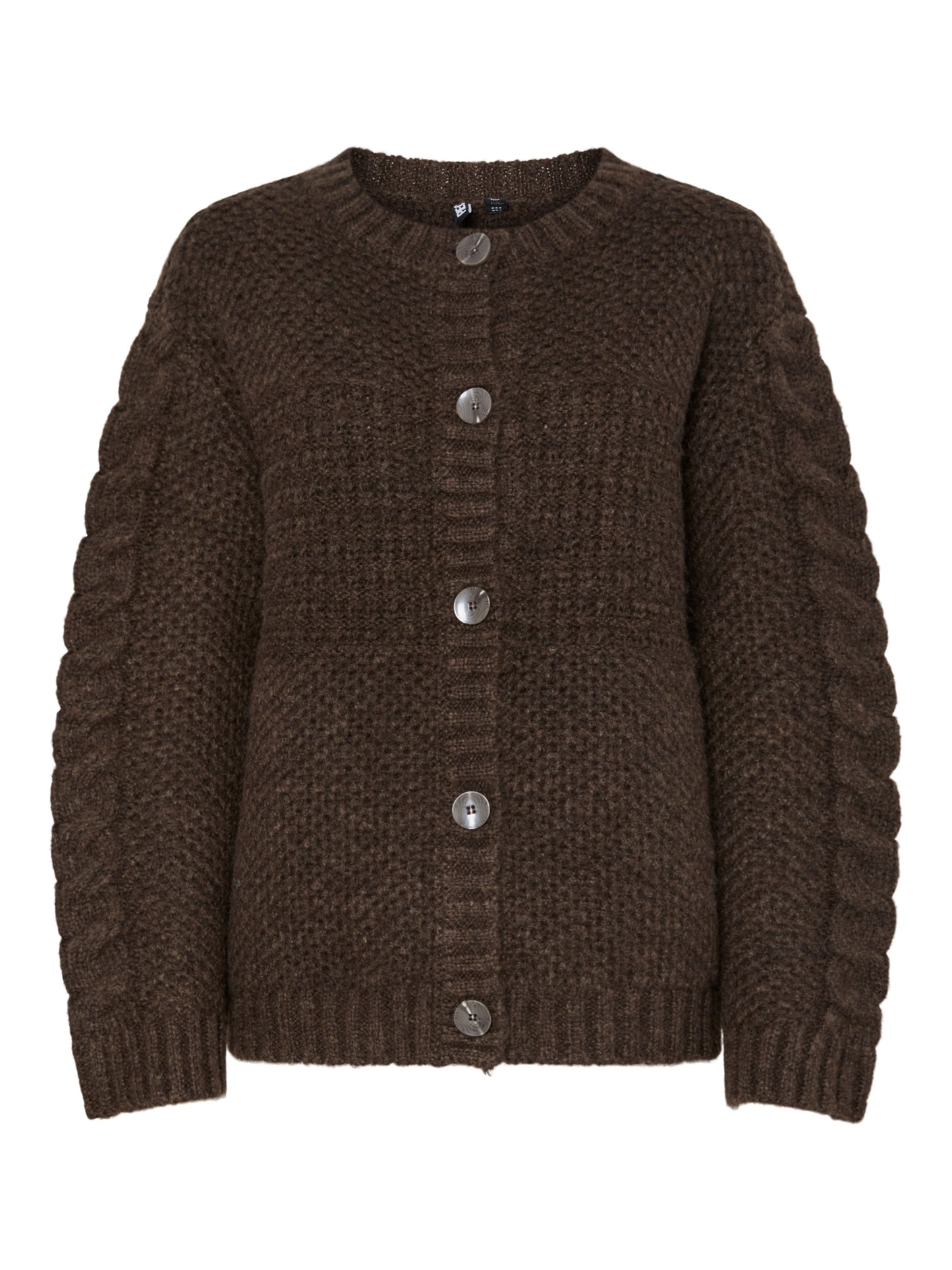 Chunky Knit Brown Cardigan