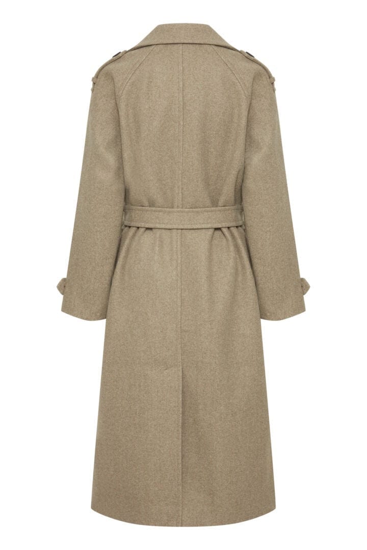 Trench Style Coat - Sepia