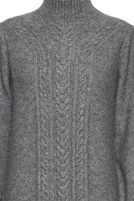 Grey Cable Knitted Dress