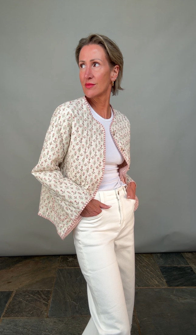 Floral Pink Quilted Jacket