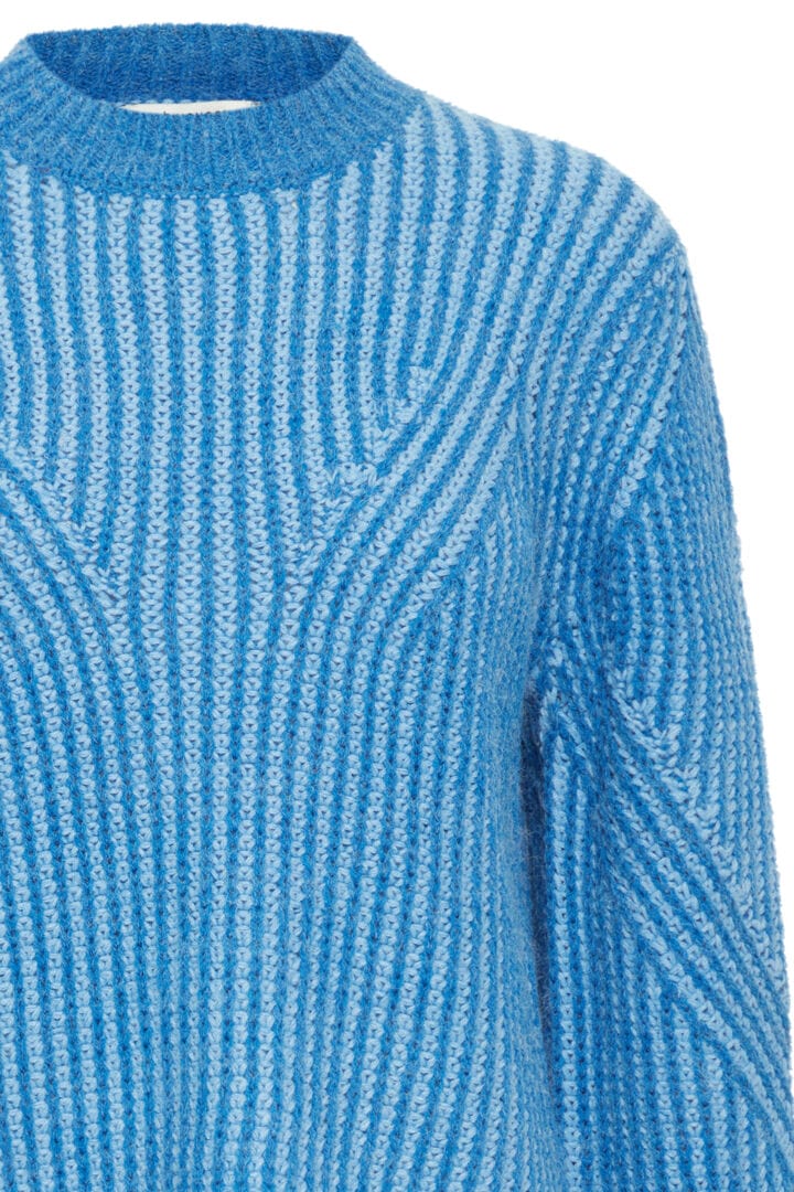 Provence blue ribbed jumper