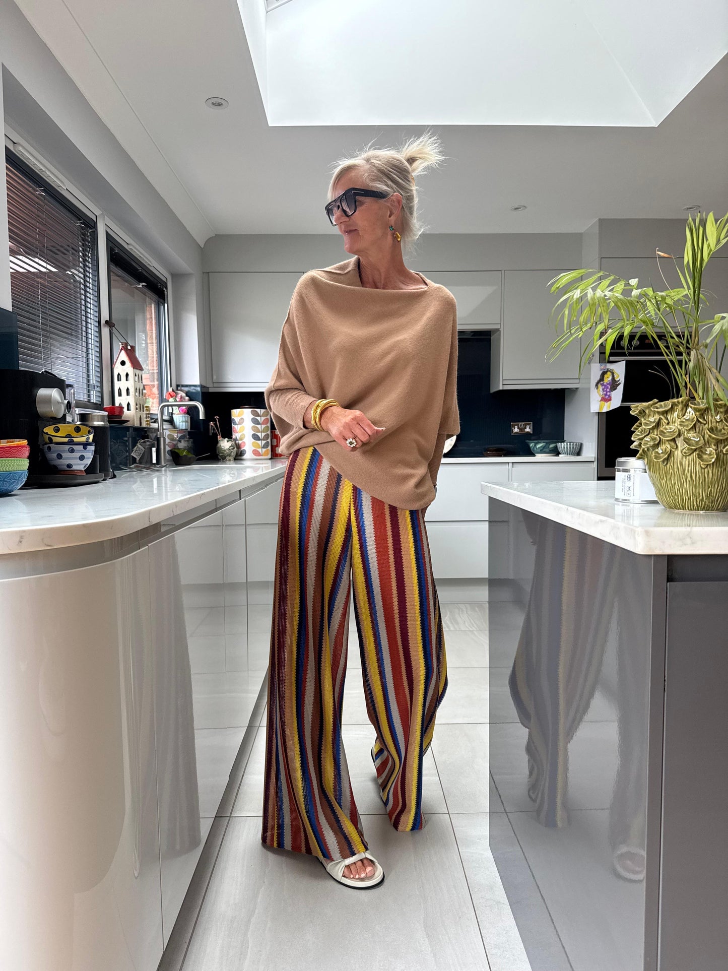 Boho Striped Knitted Pants
