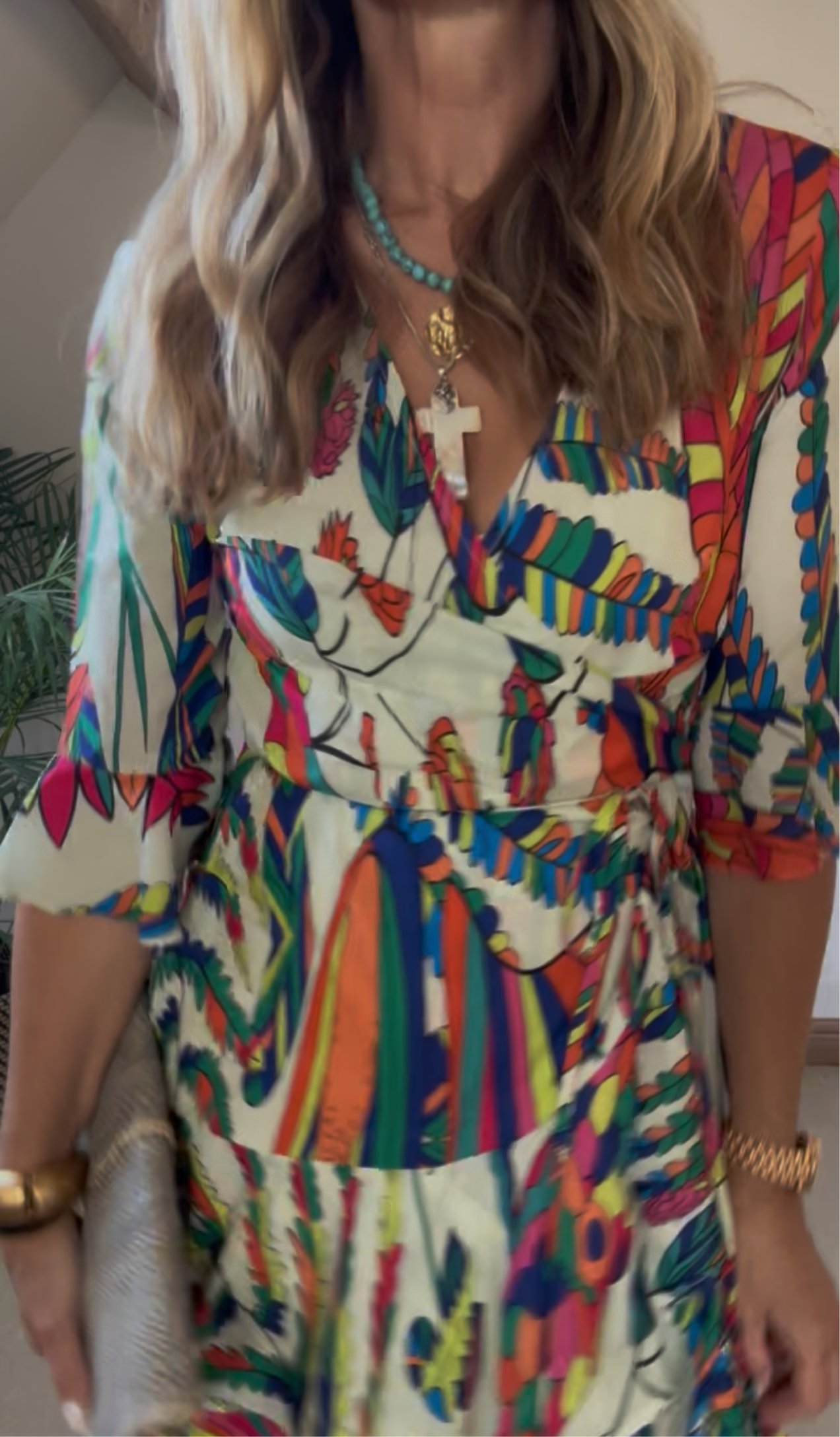 Pucci Inspired Print Wrap Dress