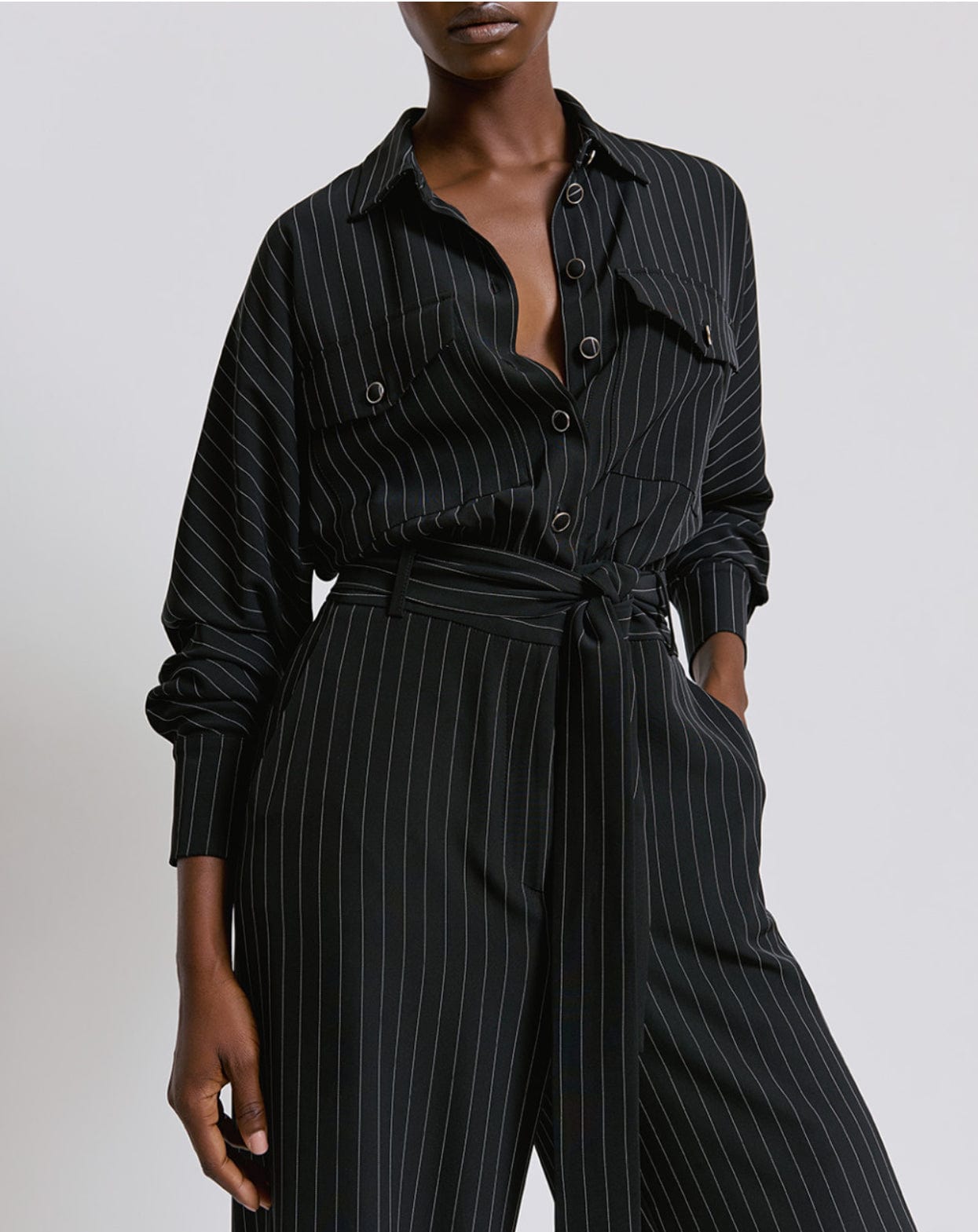 Pinstripe Jumpsuit