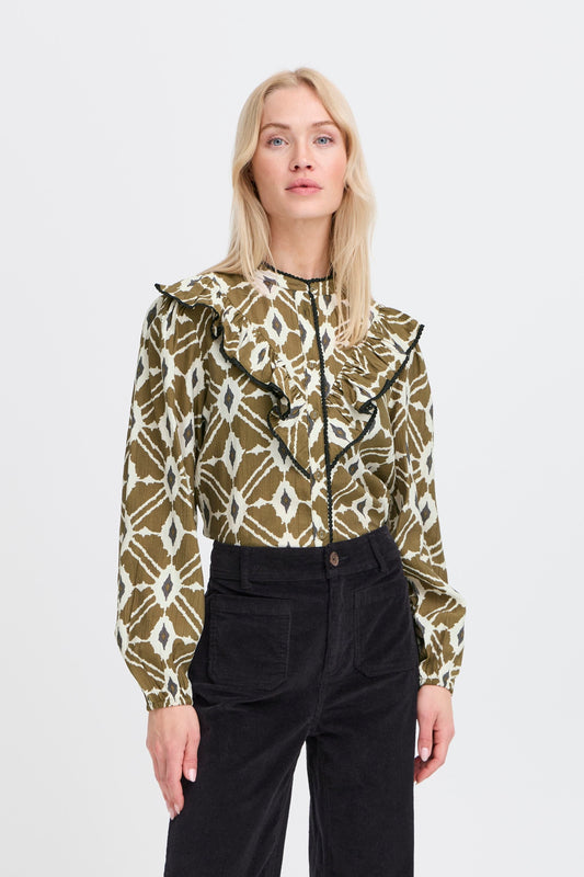 Olive Ikat Shirt