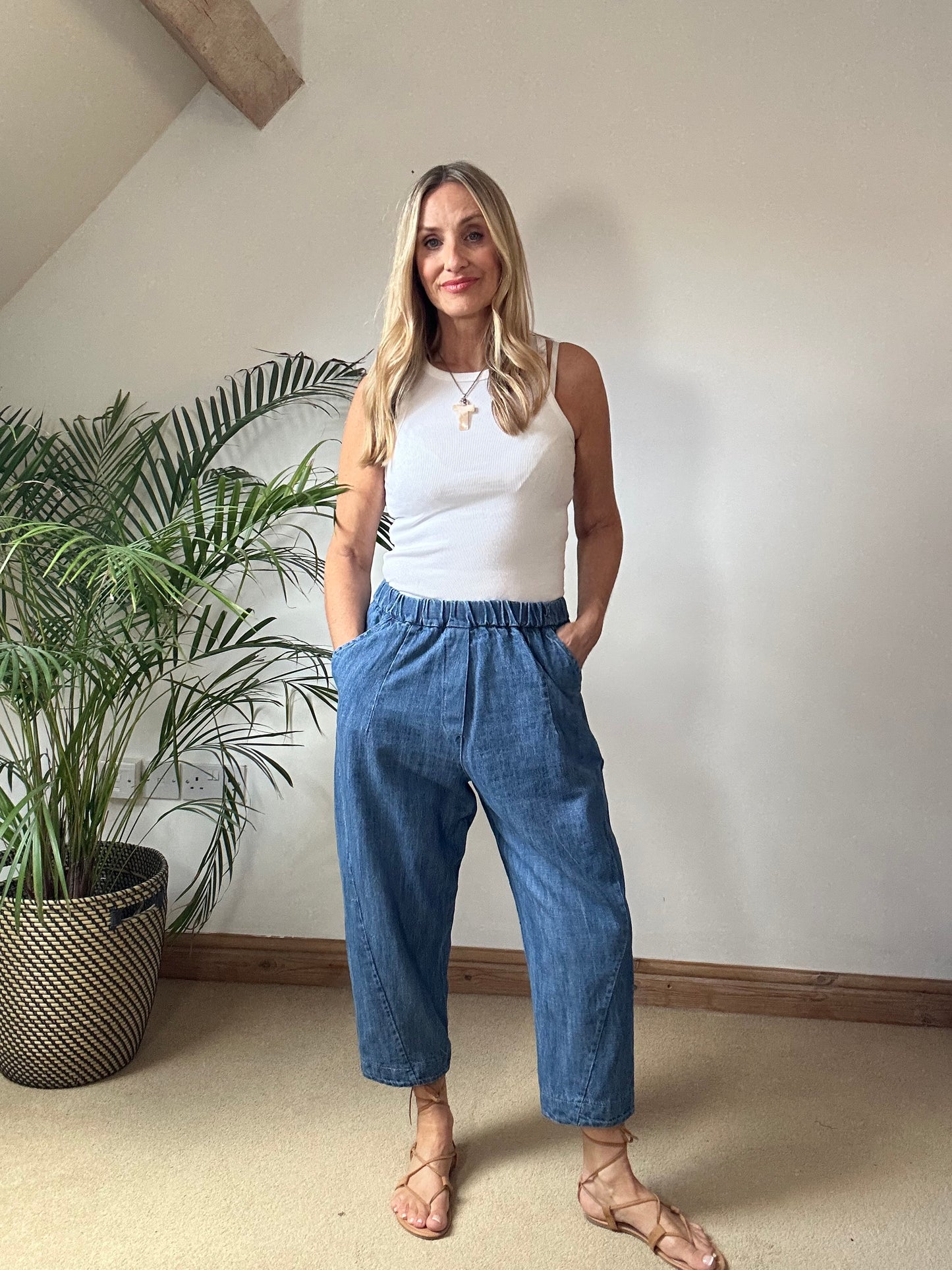 Denim Barrel Style Jogger