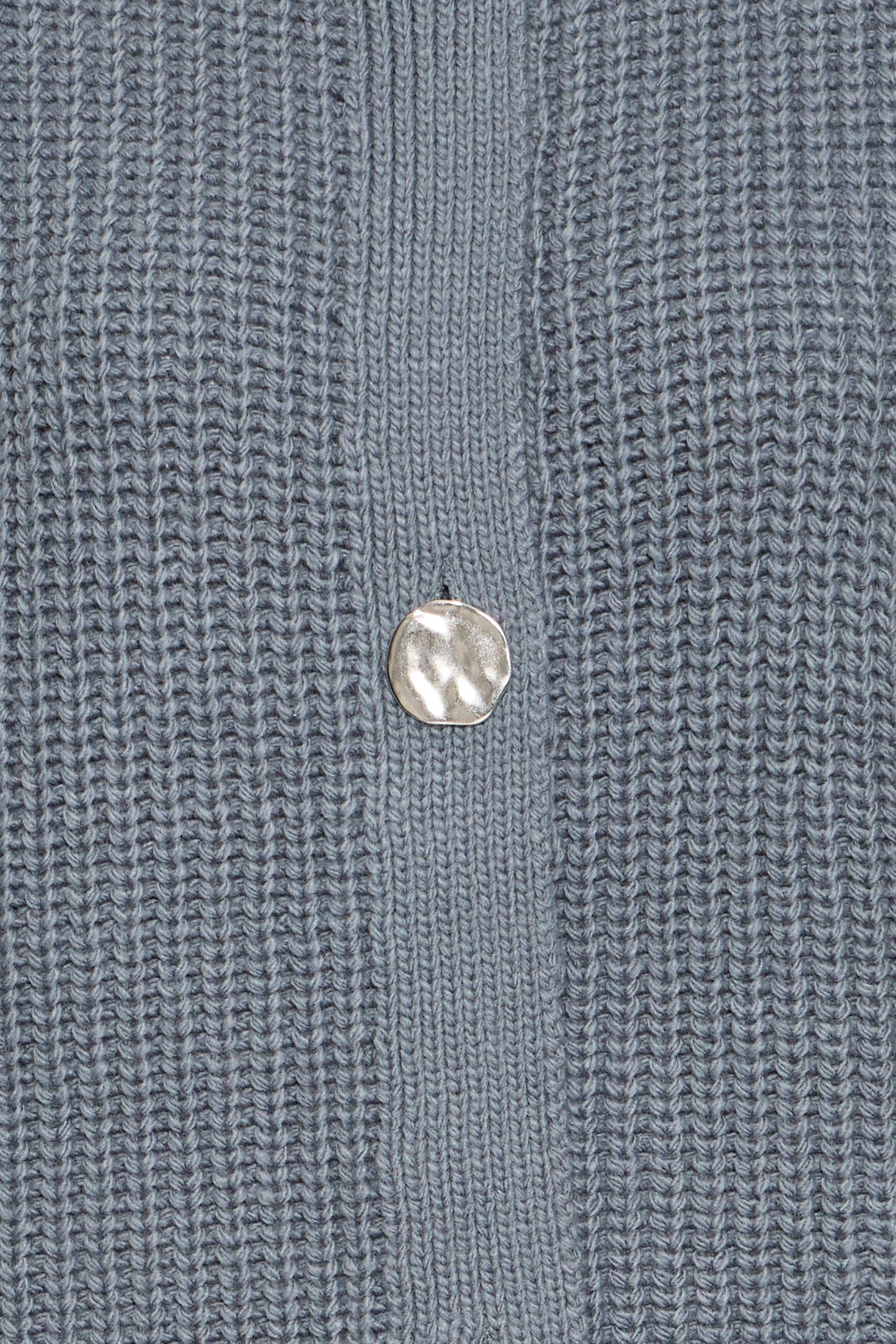 Chunky Knit Waistcoat with Hammered Silver Buttons