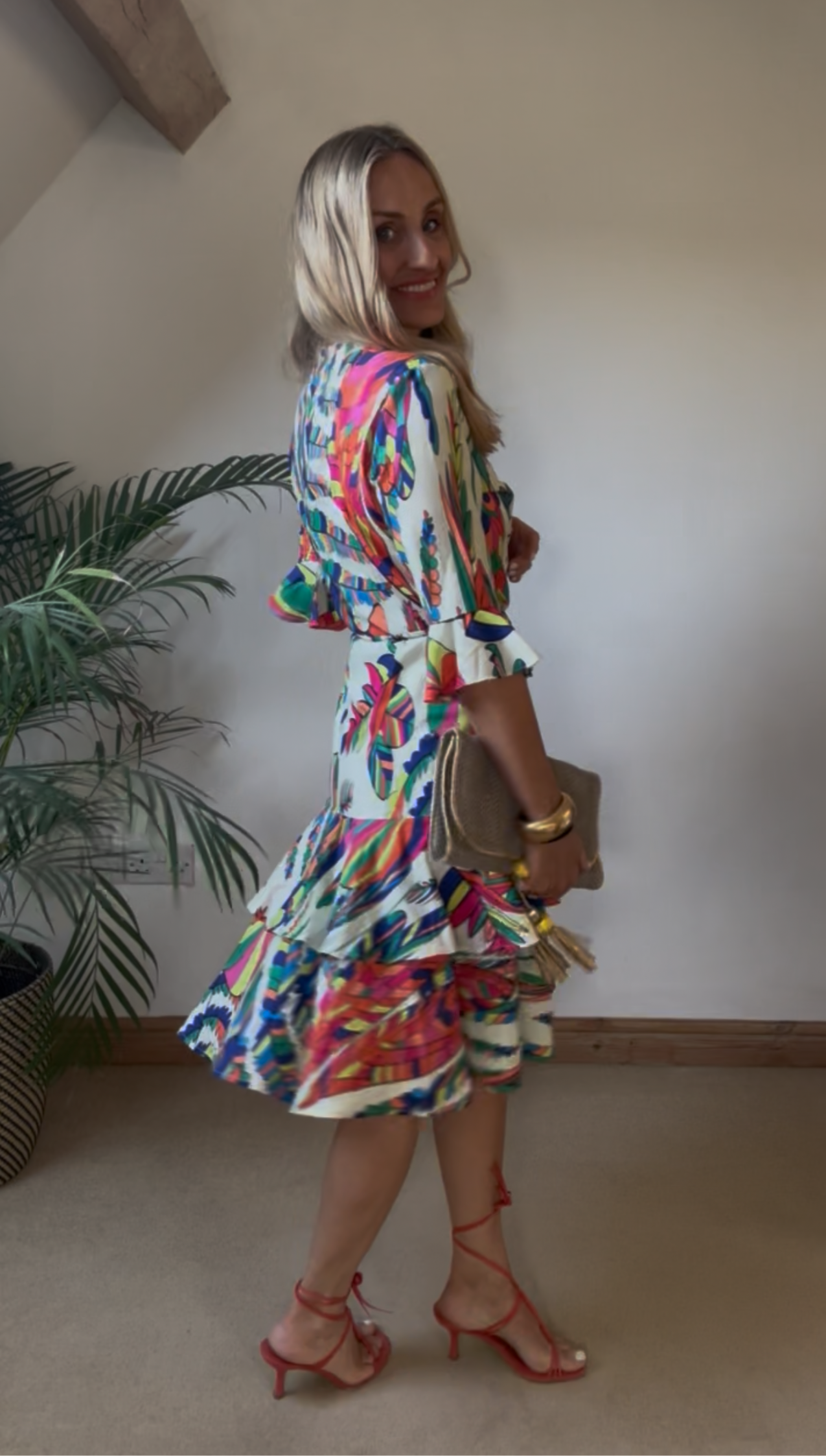 Pucci Inspired Print Wrap Dress