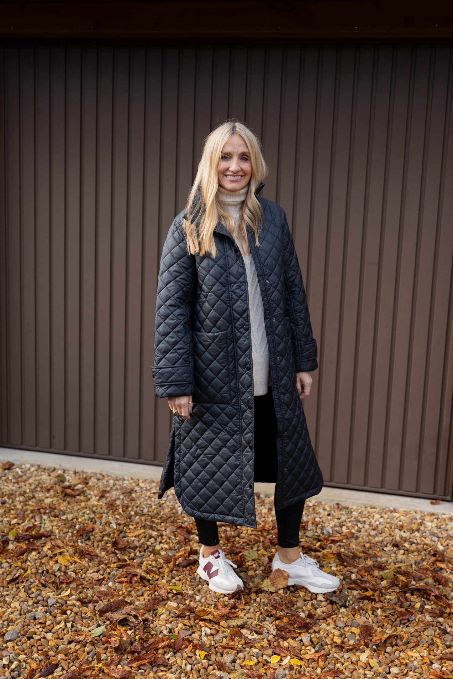 Diamond quilted coat