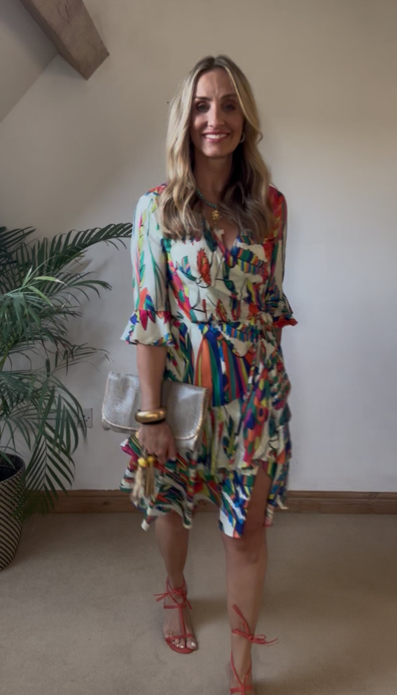 Pucci Inspired Print Wrap Dress