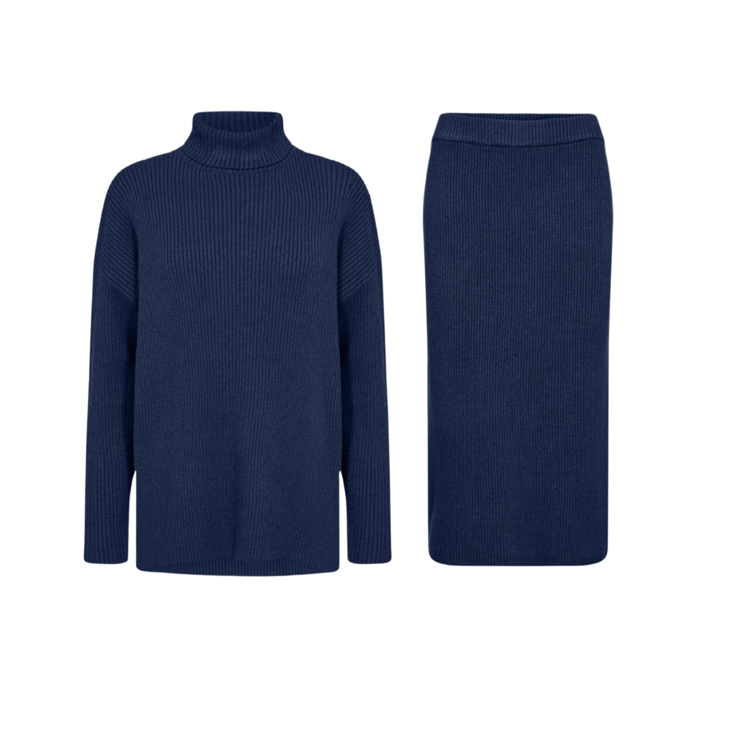 Navy Ribbed co-ord