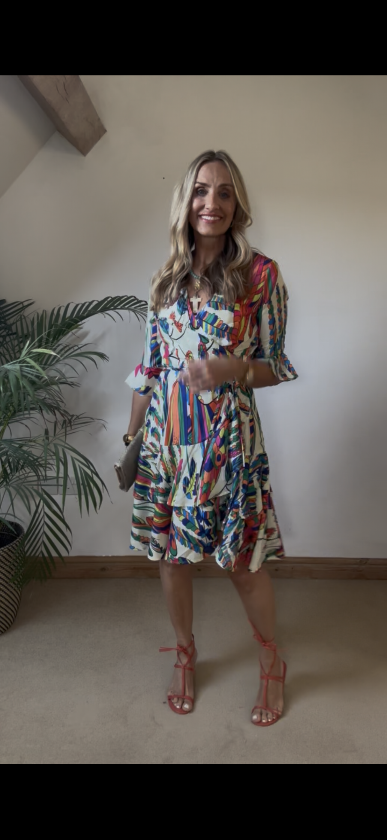 Pucci Inspired Print Wrap Dress