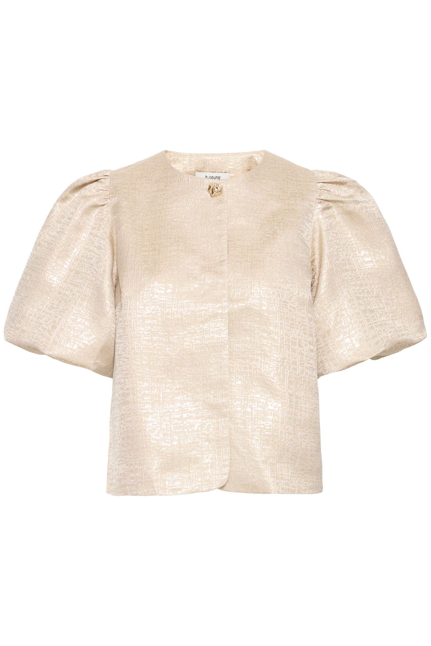 Metallic Puff Sleeve Jacket
