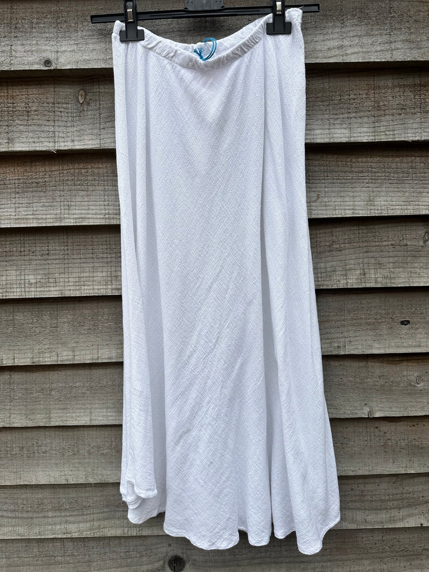 Linen mix slip skirt