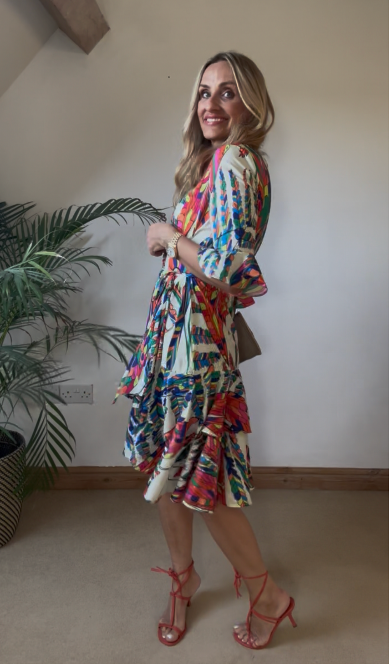 Pucci Inspired Print Wrap Dress