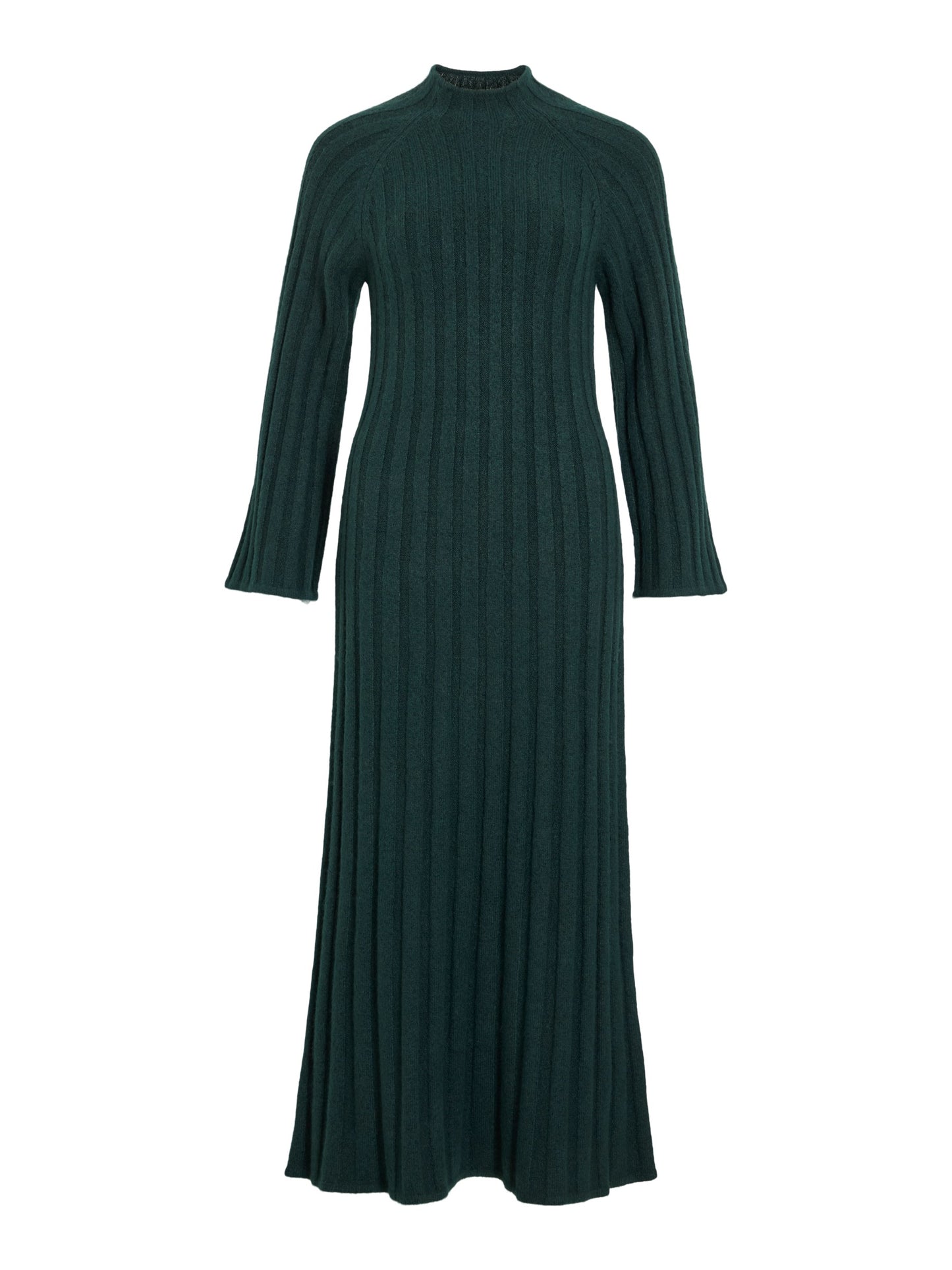 Pine Ribbed Ankle Length Knitted Dress