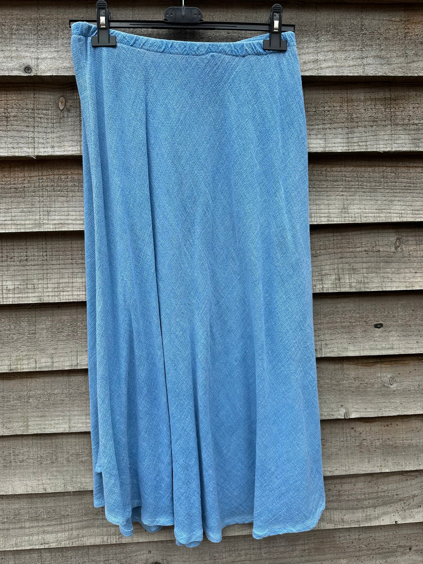Linen mix slip skirt