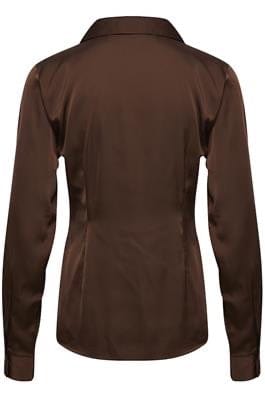 Brown Satin Shirt