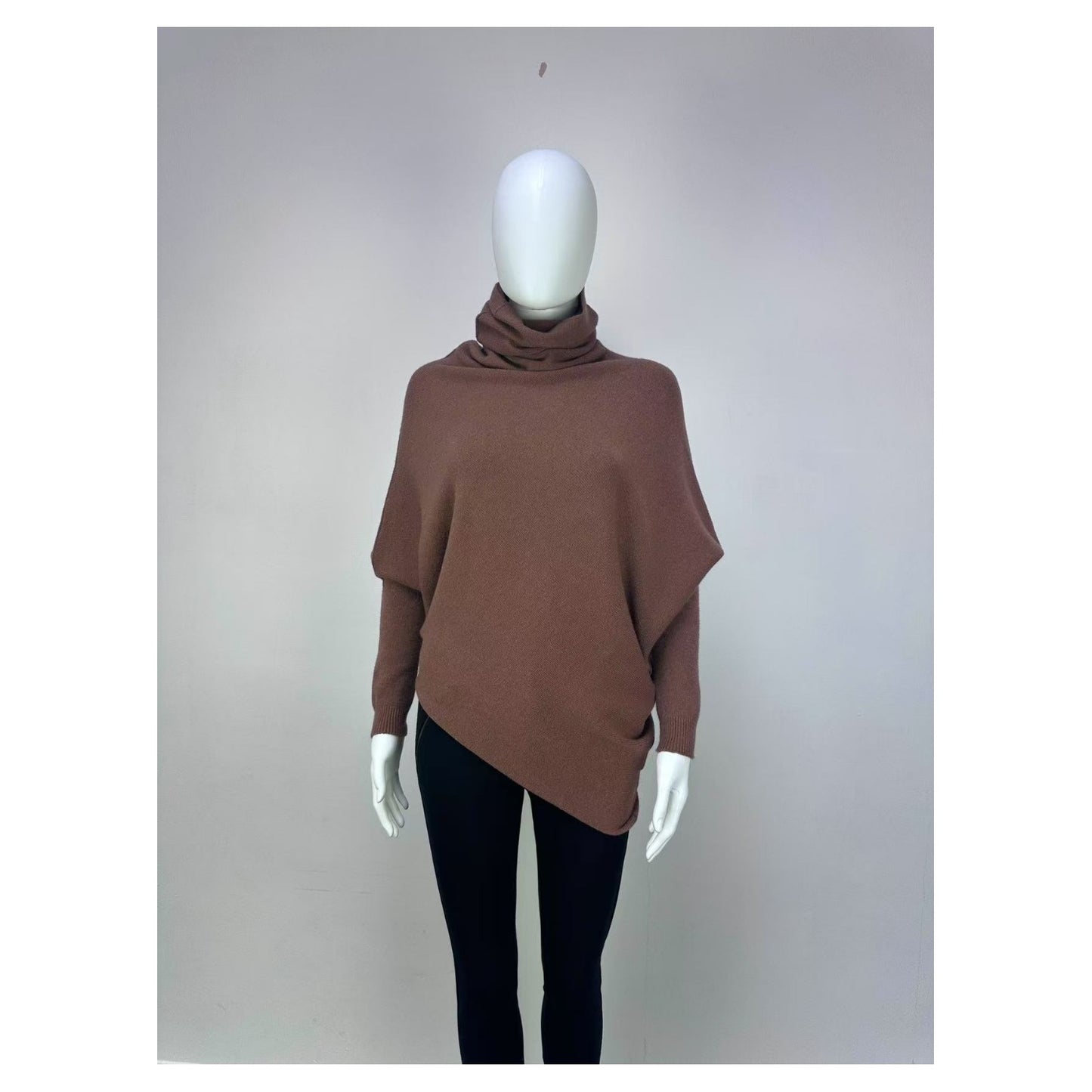 Roll Neck Asymmetric Jumper