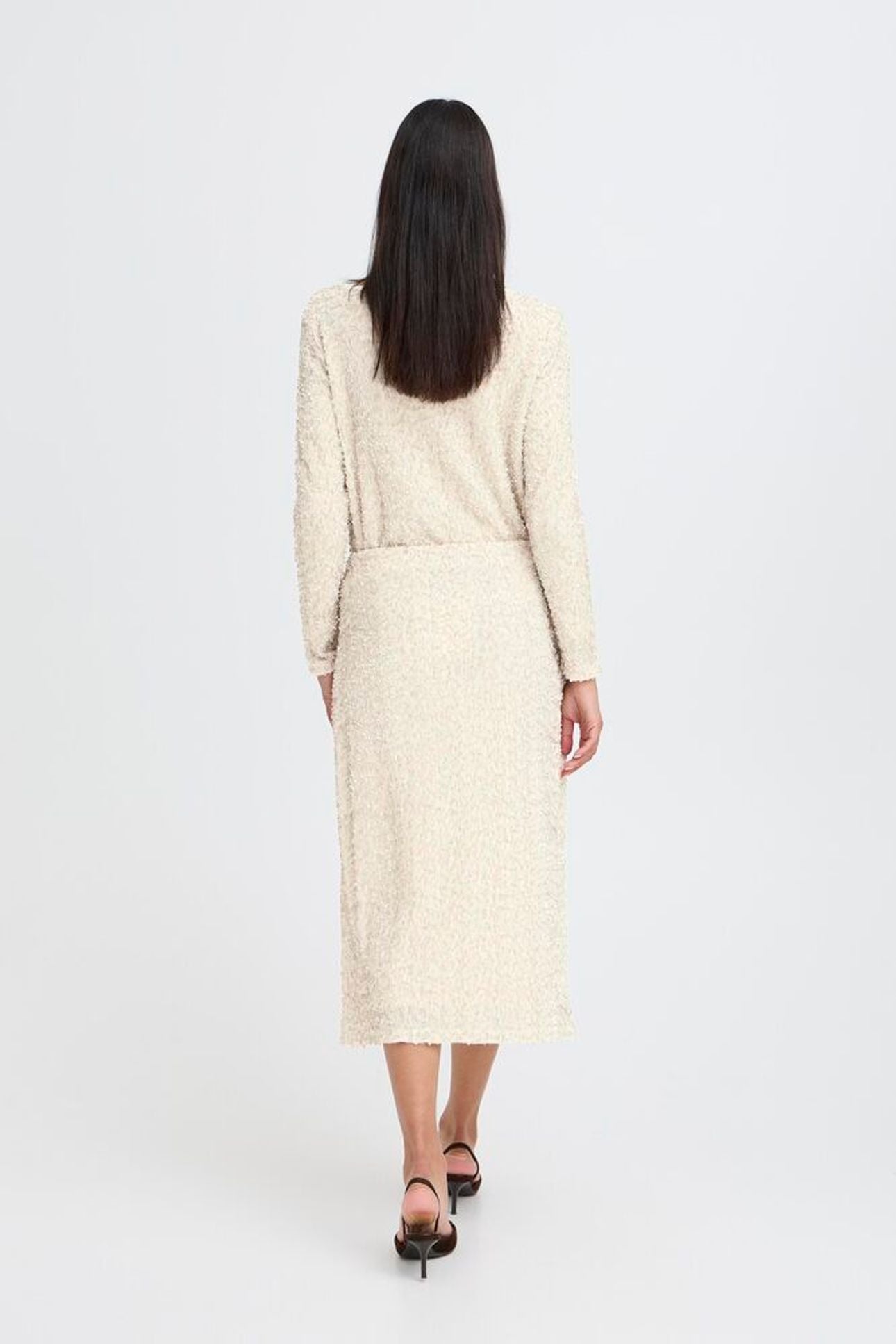 Cream Sequin Skirt