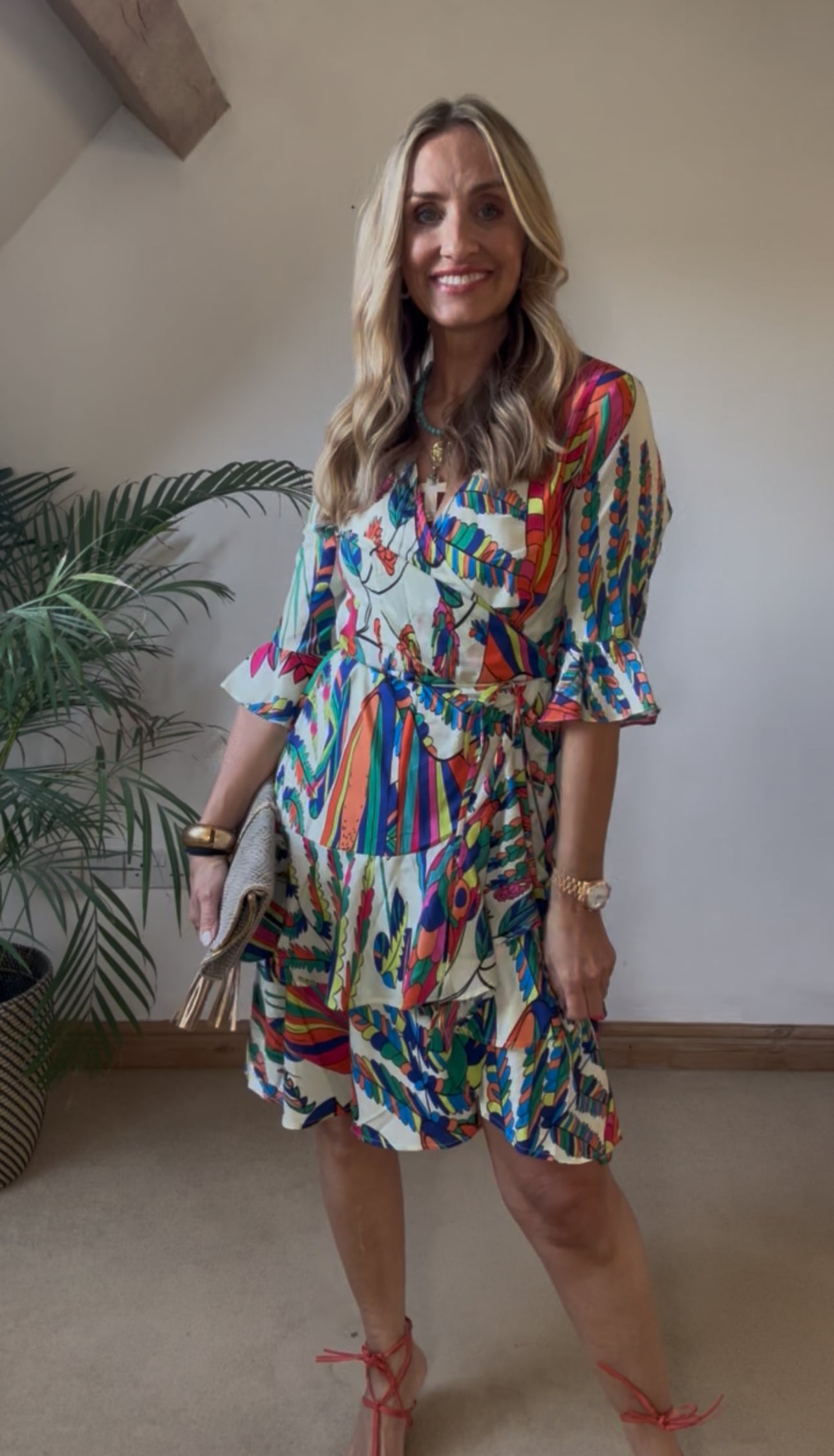 Pucci Inspired Print Wrap Dress