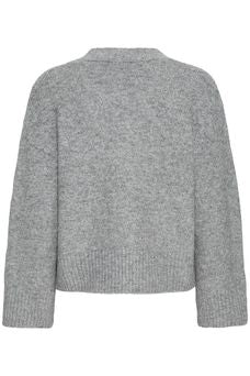 Grey V Neck Cardigan