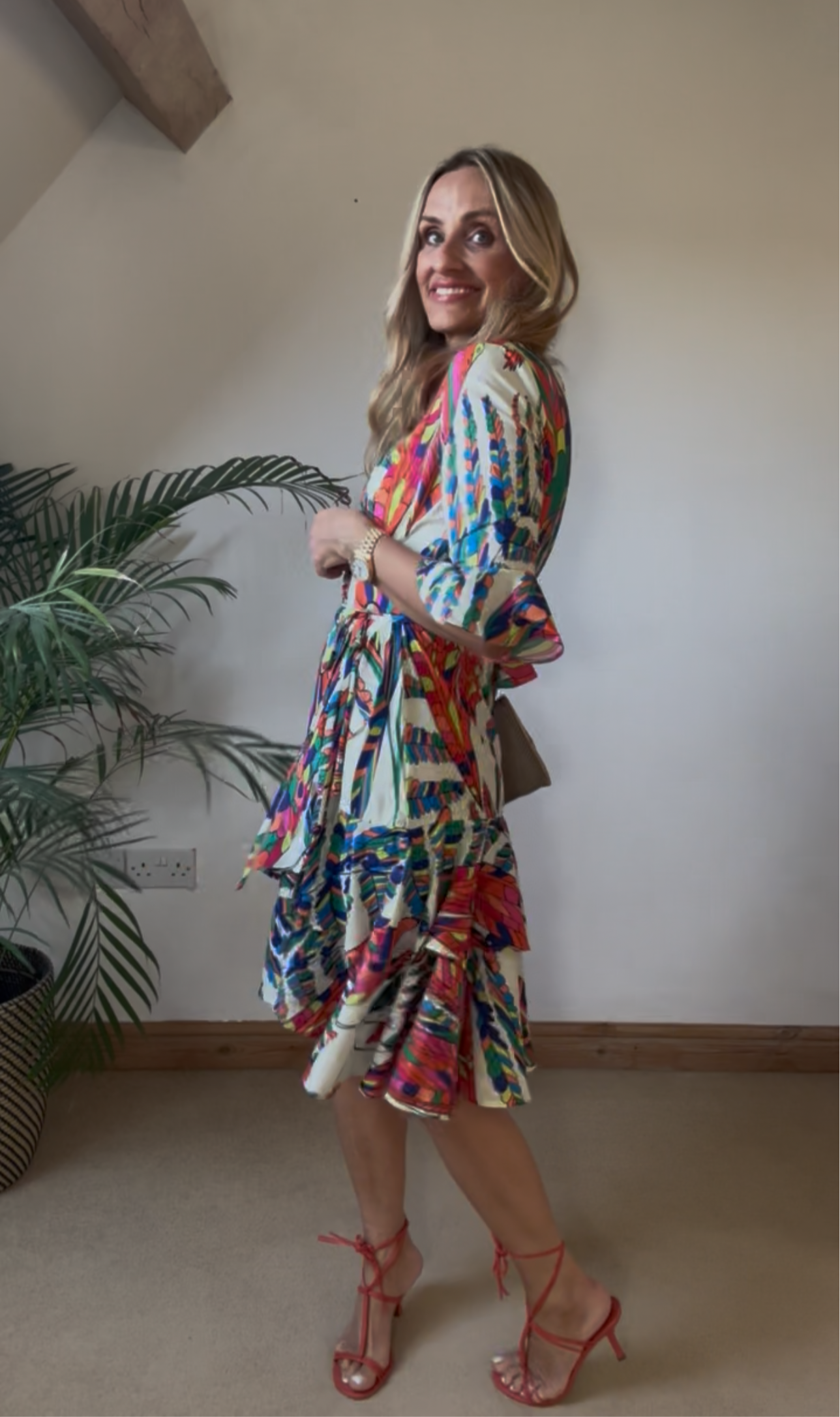 Pucci Inspired Print Wrap Dress