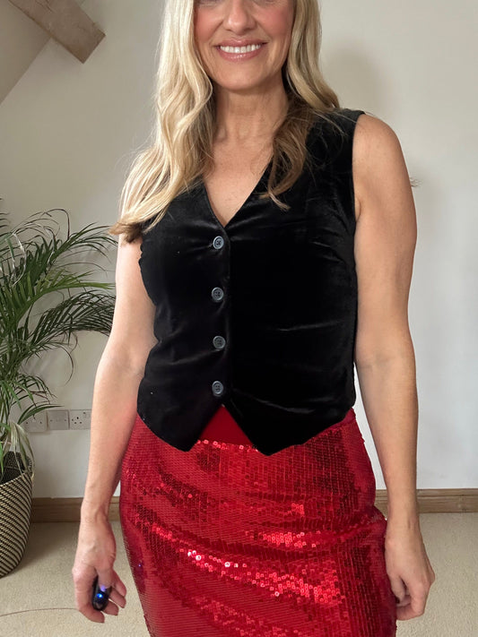 Black Velvet Waistcoat