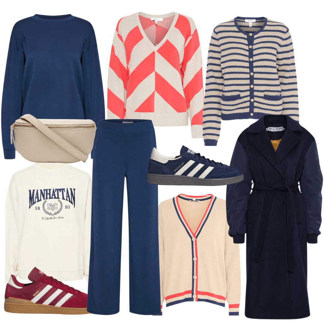 Navy Modal Wde Leg Loungewear Suit