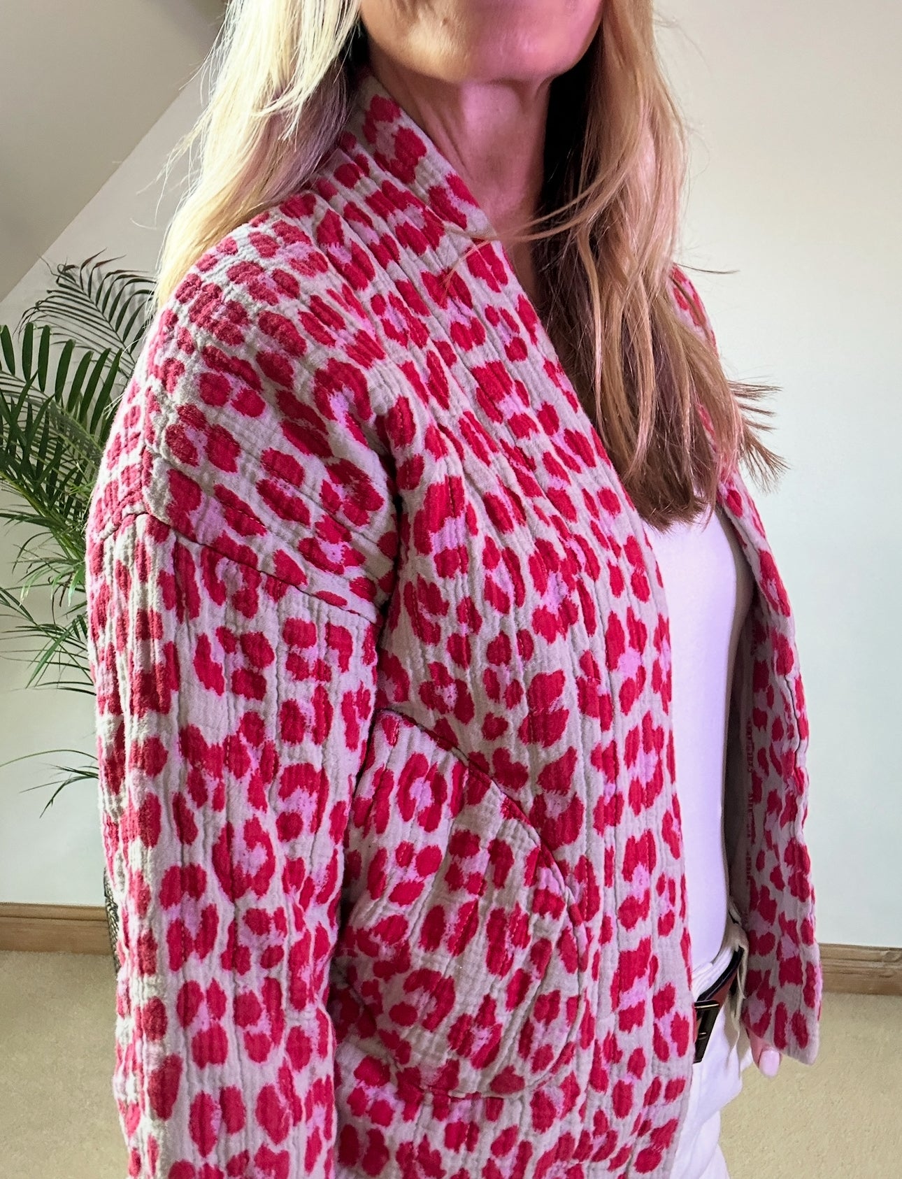 Leopard Print Quilted Jacket