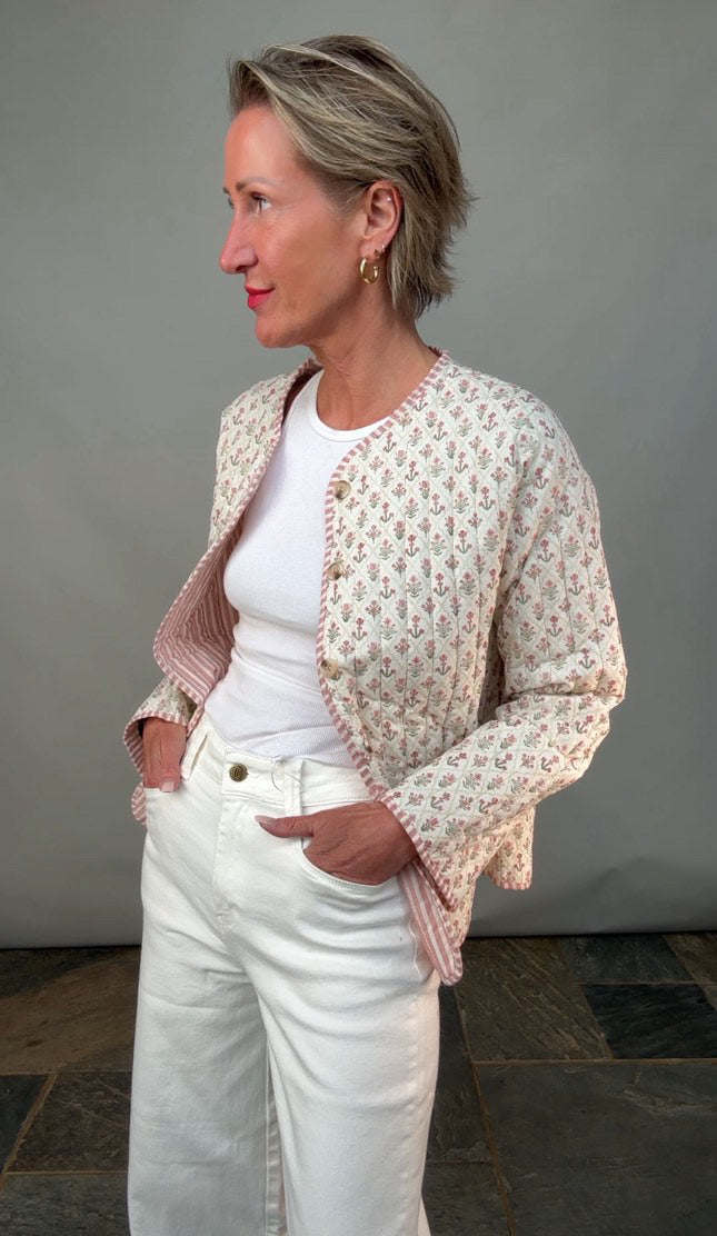 Floral Pink Quilted Jacket