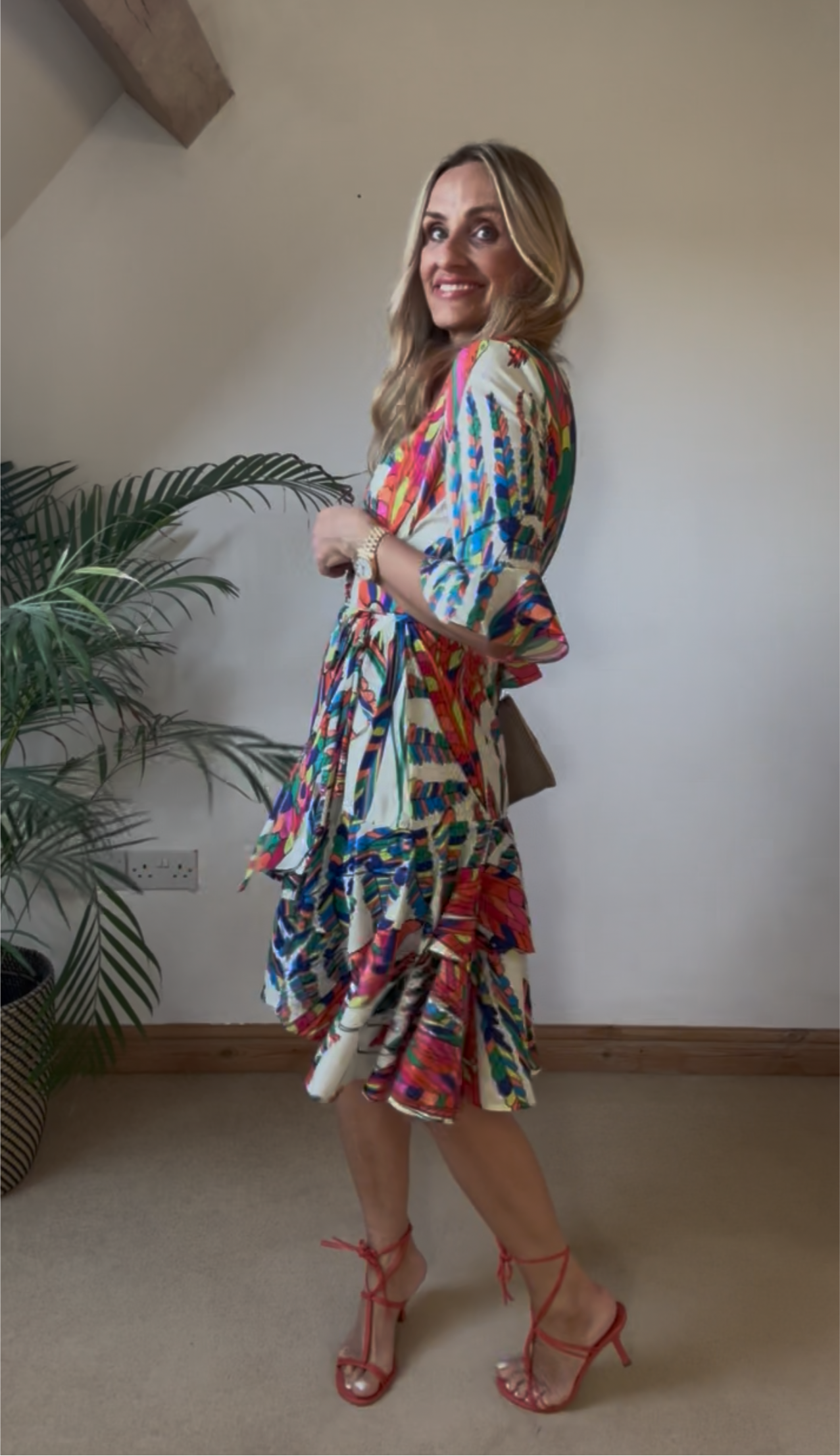 Pucci Inspired Print Wrap Dress