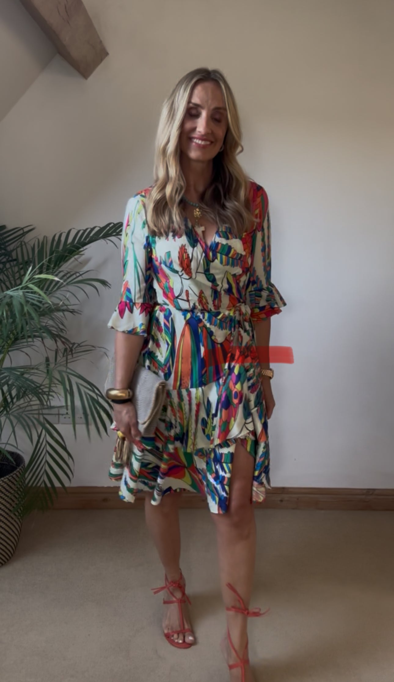 Pucci Inspired Print Wrap Dress