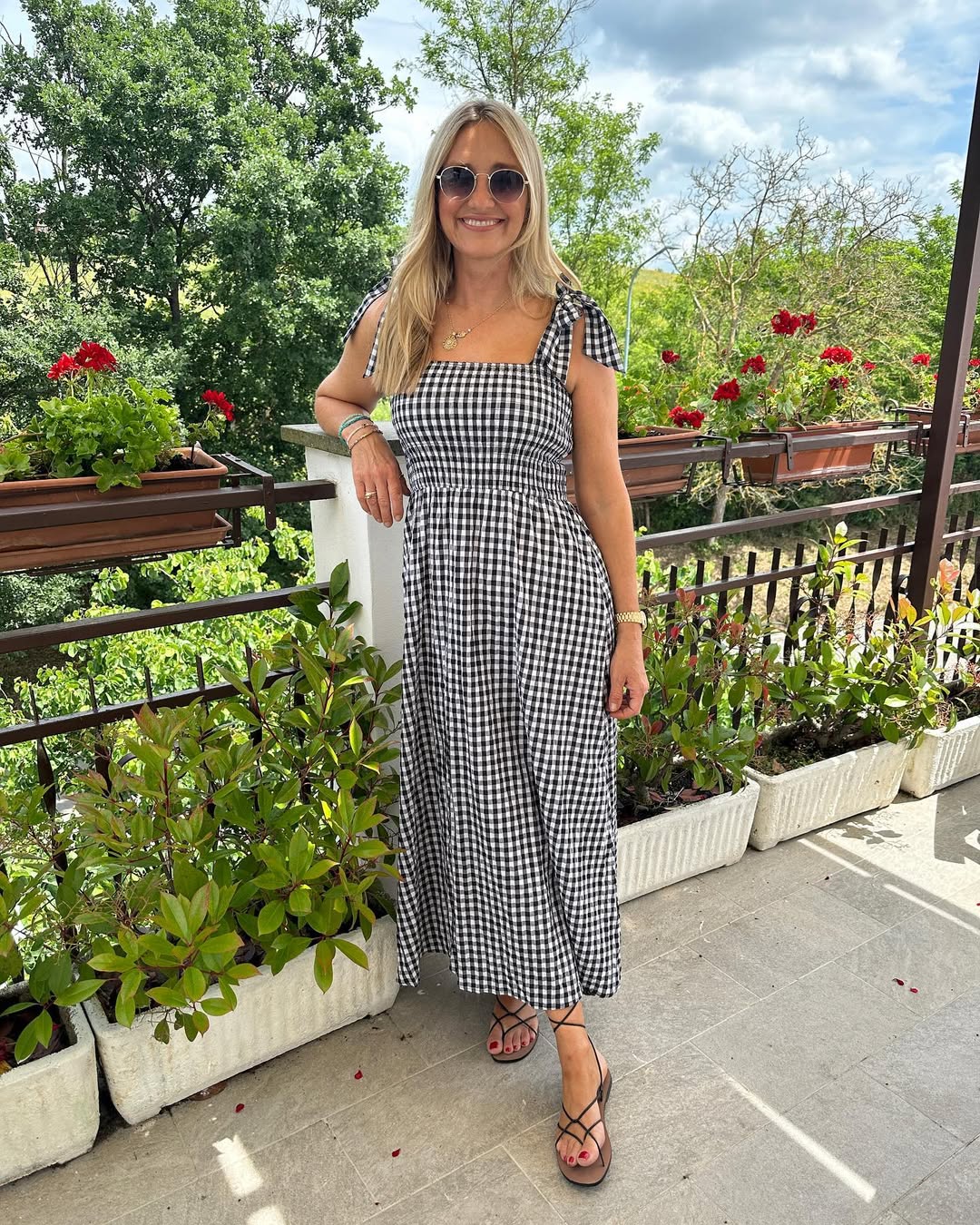 Black and white Gingham Sundress