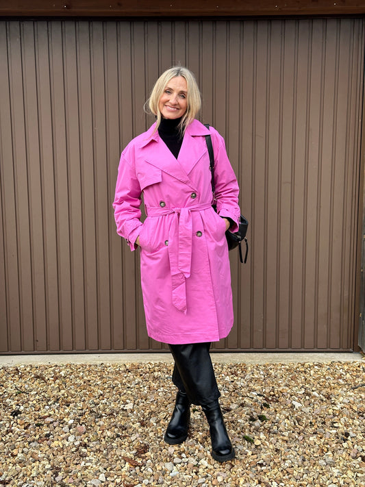 Pink Trench Coat