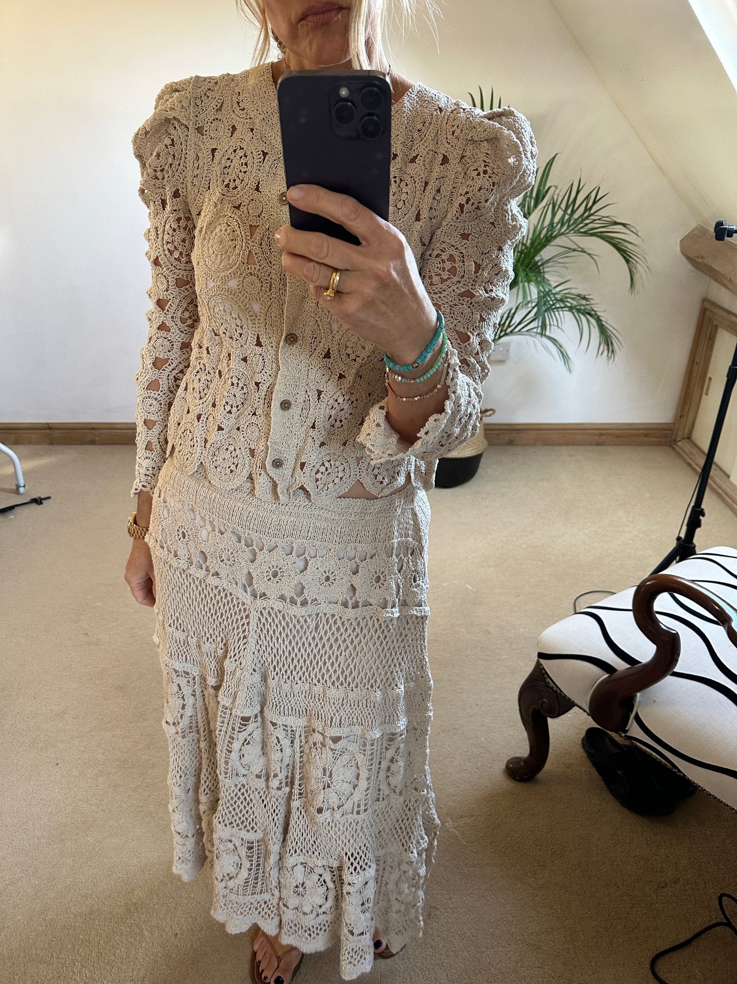 Crochet Cardigan - Stone