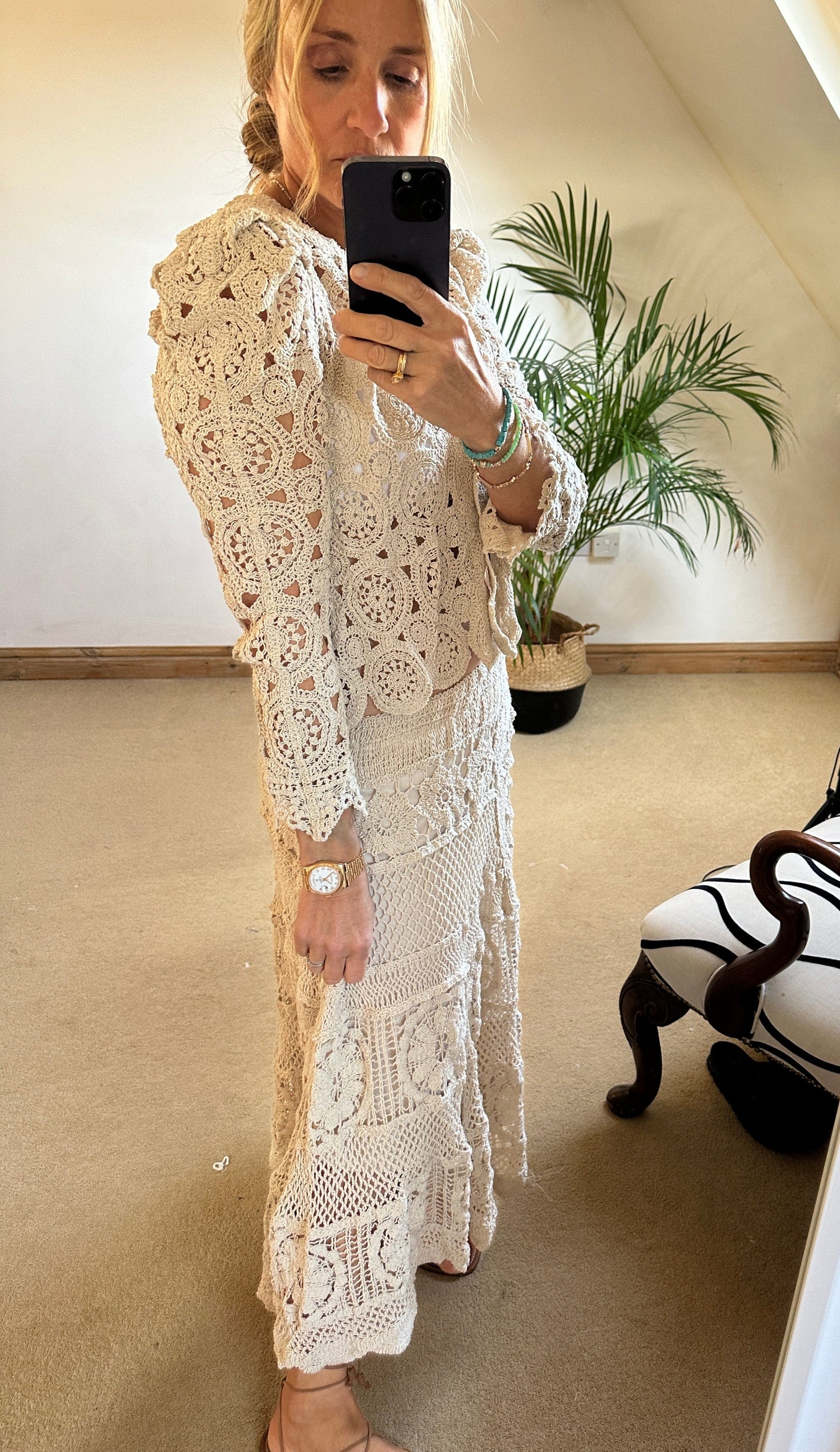 Crochet Cardigan - Stone