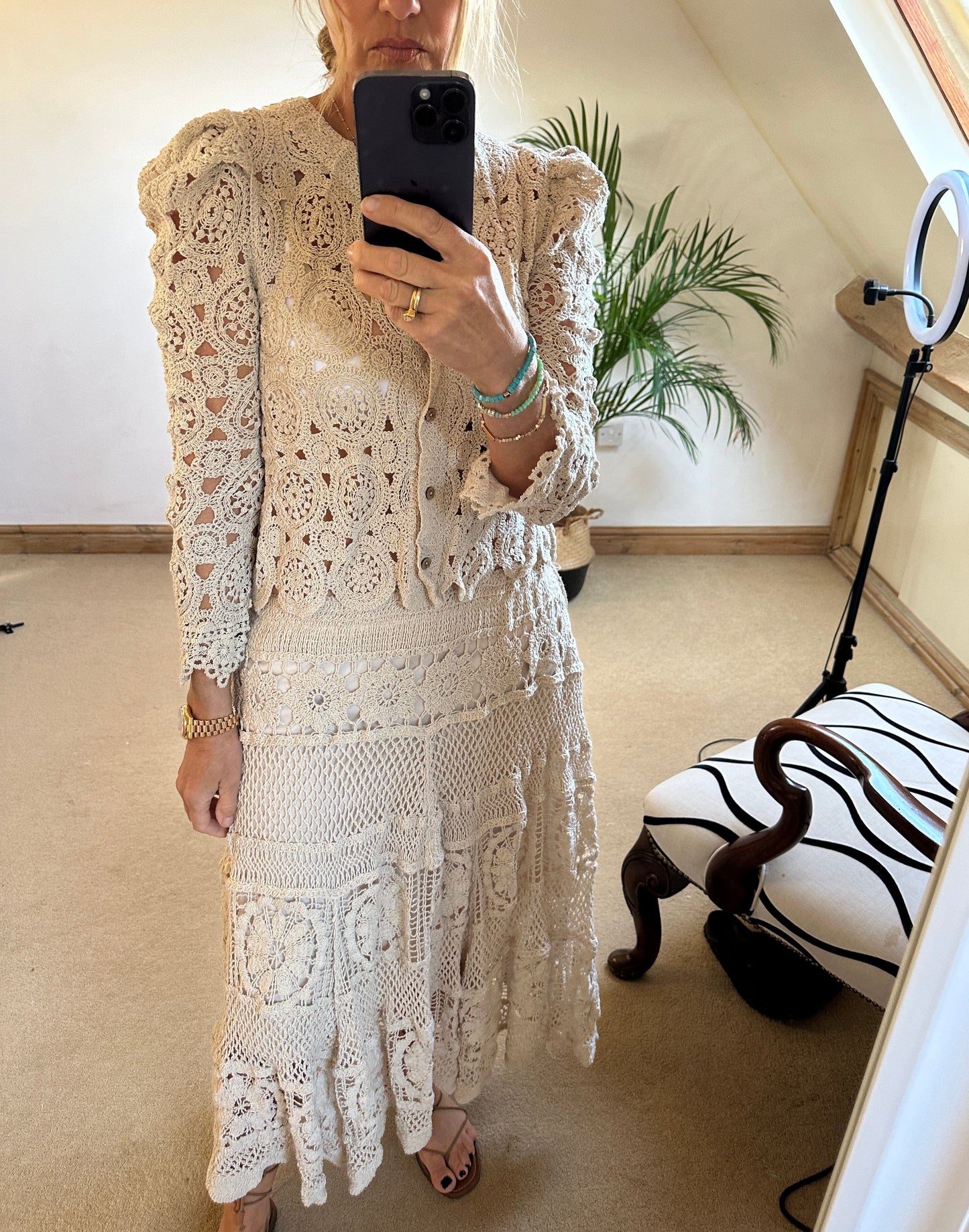 Crochet Cardigan - Stone