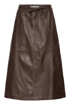 Chocolate Leather Skirt