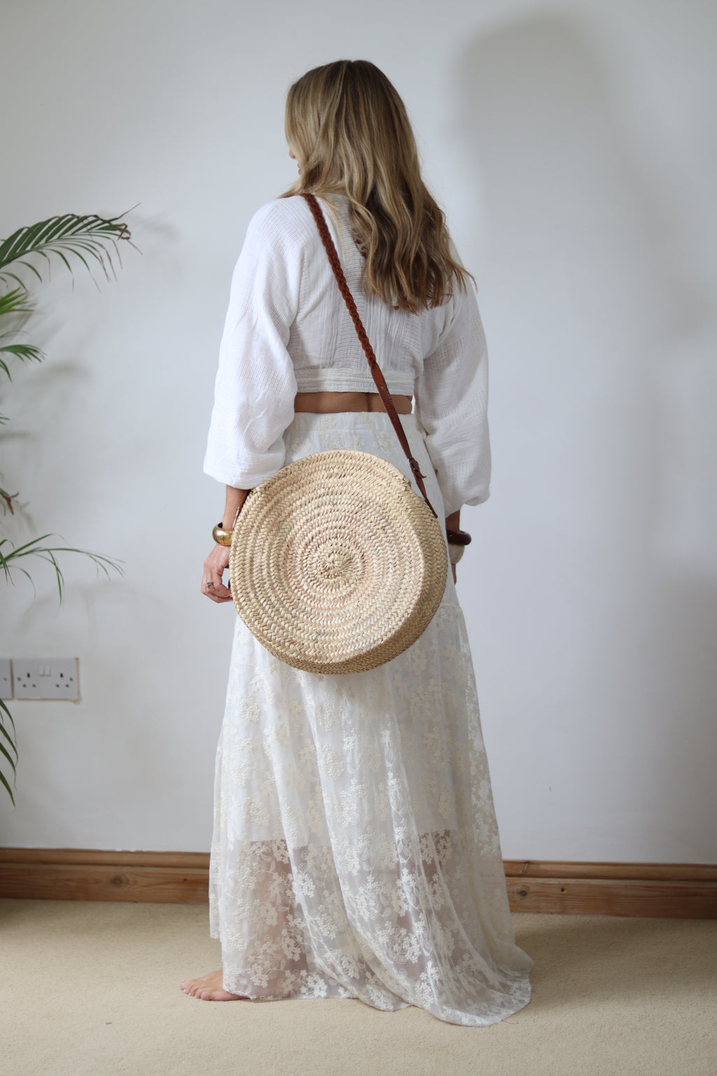 Cream Maxi Lace Skirt