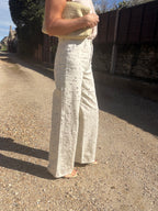 Broderie Anglaise Cream Jeans