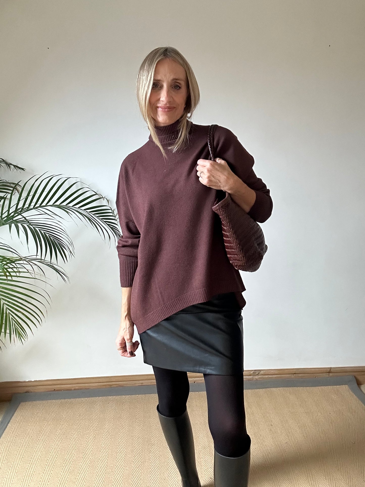 Relaxed Fit Roll Neck Jumper