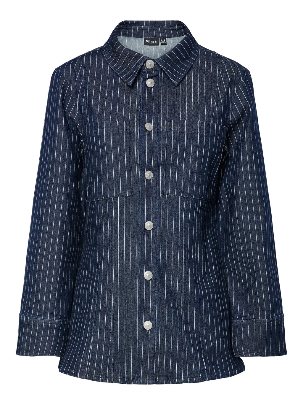 Pinstripe Denim Jacket
