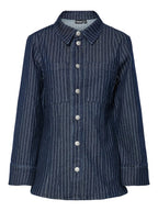 Pinstripe Denim Jacket