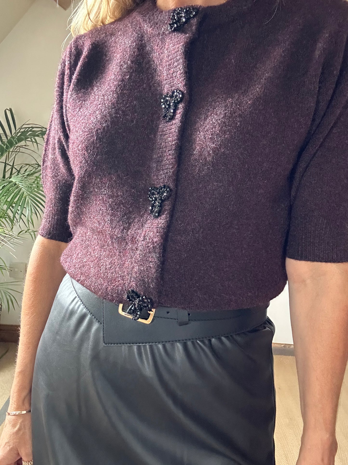 Aubergine cardigan