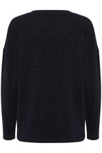 Navy Long Sleeve Glitter T-Shirt