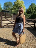 Boho Mini Wrap Skirt