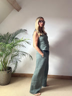 Wide Leg Linen Pants