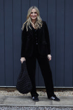 Black Velvet Trousers