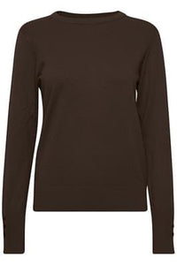 Brown long sleeve basic T